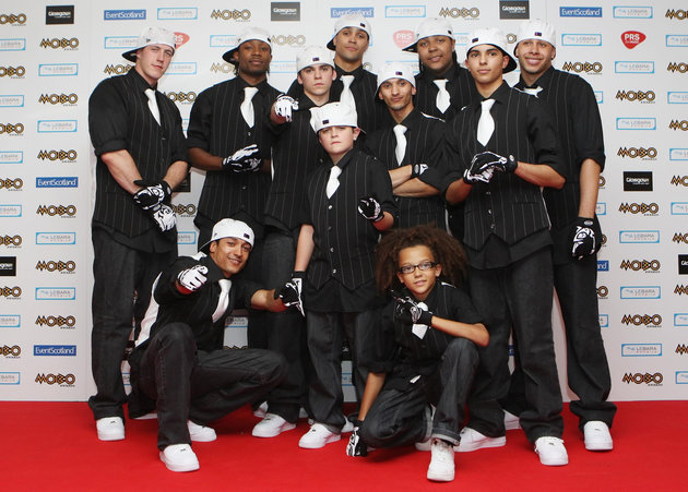 Diversity backstage during the 2009 MOBO awards at the SECC in Glasgow.